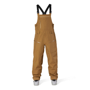 Small MOQ Mens Ski Pants Bibs High Quality Custom Made Elastic Waist Ski Pants Men Stretch