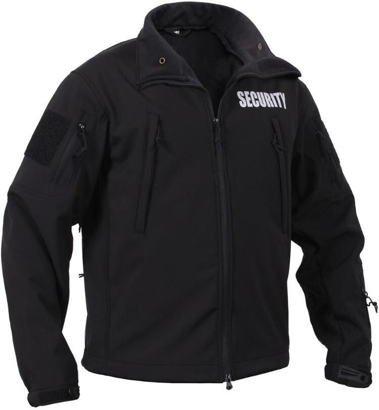 Wholesale Black Softshell Security Jacket Logo Custom customized  Softshell Jacket