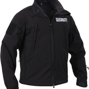 Wholesale Black Softshell Security Jacket Logo Custom customized  Softshell Jacket