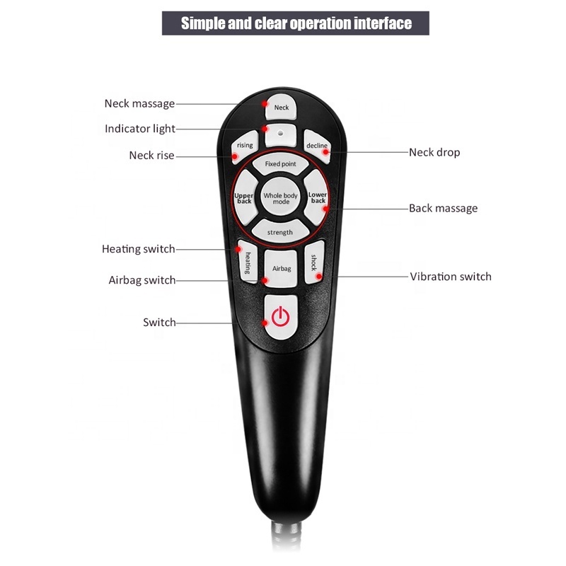 Xiamen Yijie Shiatsu Neck And Heat Massage Cushion Seat Back For Chair Massage Yoga Mat Car Electric Vibration Butt Home Sale