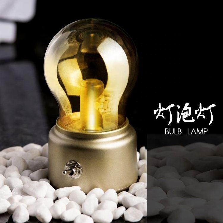 bedtime night stand Christmas night bulb with plug lights elk glass LED bulb night light for  bedroom bar with 450mA battery