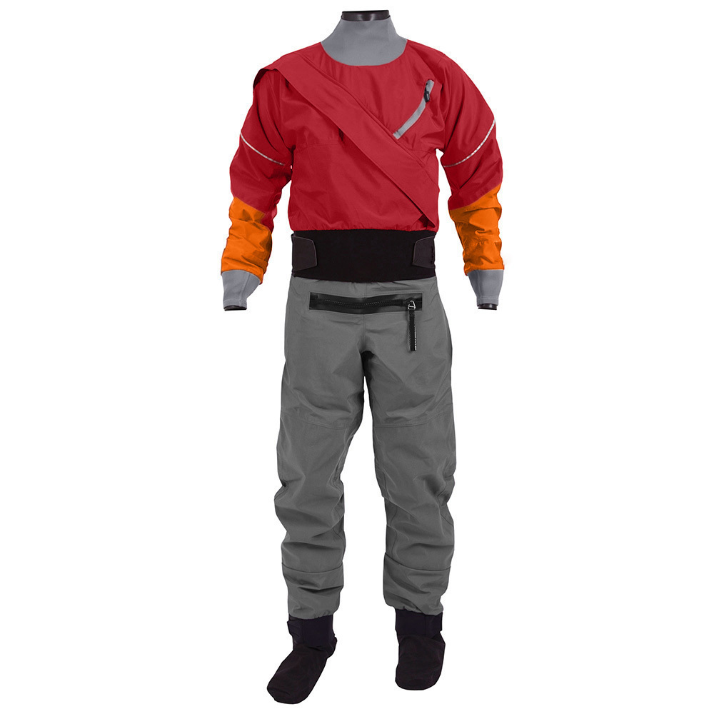 Men's Kayak Drysuit Surfing Stand Up Padding Kayaking 3-Layer Waterproof Fabric Latex Neck And Sleeves Suit