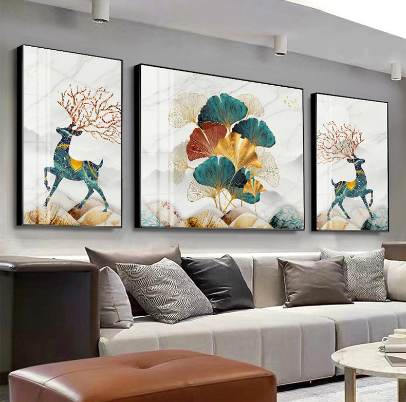 Modernpaintings Animal Painting Living Room Porch Decor Crystal Porcelain Landscape Wall Art