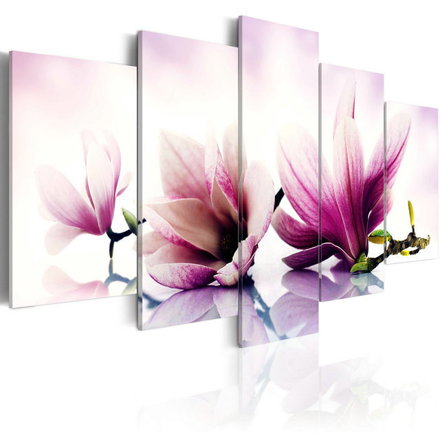 Image Abstract Painting Custom Printing Art Decorative Wallpaper Living Room Mural Poster 5 Panel Wall Flower Oil Canvas Print