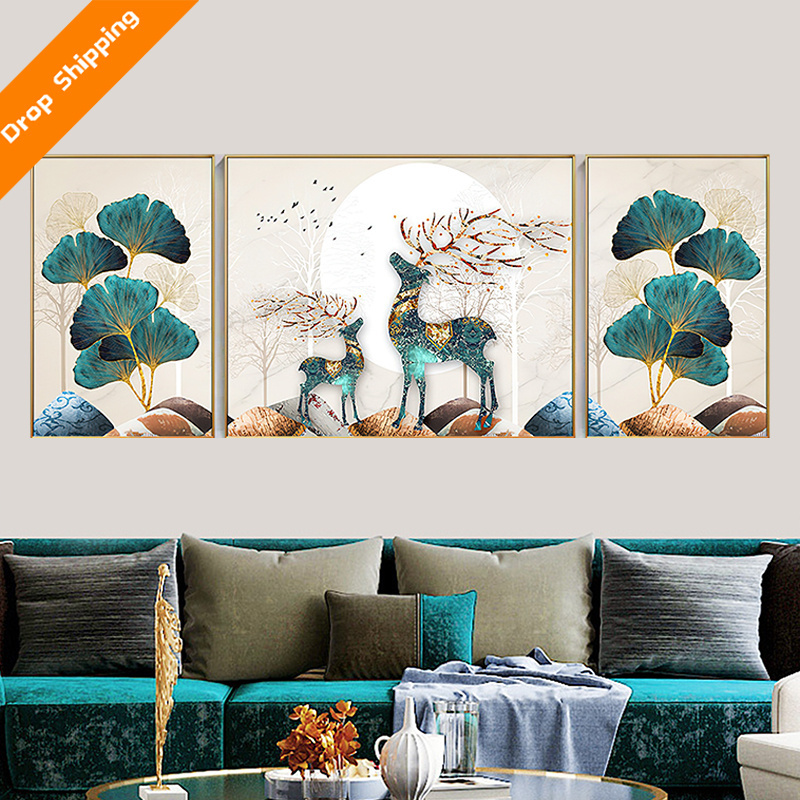 Modernpaintings Animal Painting Living Room Porch Decor Crystal Porcelain Landscape Wall Art