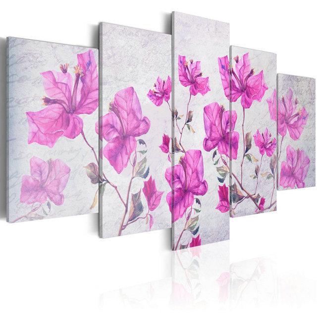 Image Abstract Painting Custom Printing Art Decorative Wallpaper Living Room Mural Poster 5 Panel Wall Flower Oil Canvas Print