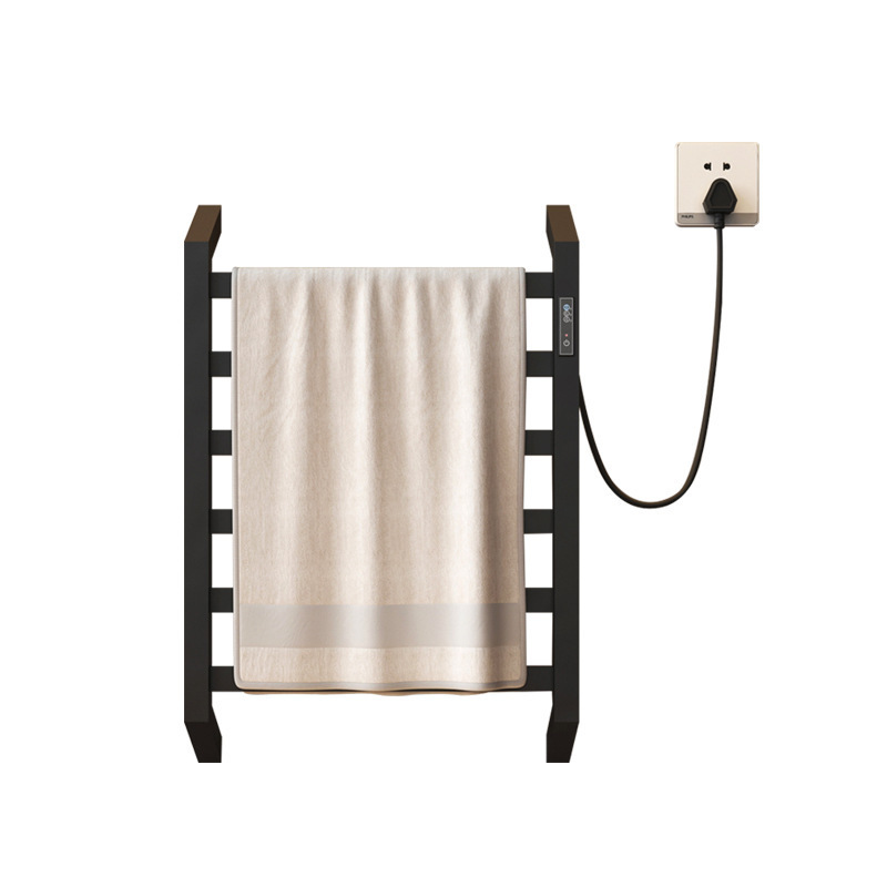 Newly-designed micro-computer electric towel rail with regular power-off bathroom stainless steel towel drying rack manufacture