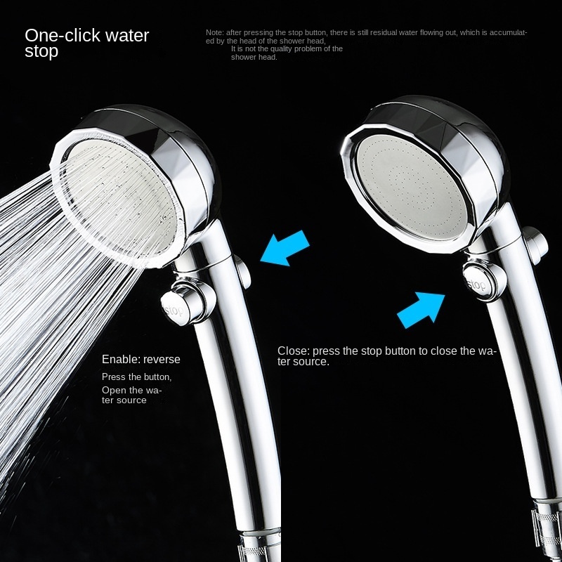 Pressurized Shower Head Diamond Crystal Ring Household High Pressure Bath Shower Head Shower Head Factory Direct Marketing