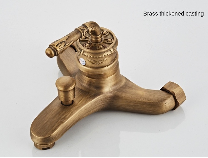 High end models Antique Brass Wall Mounted ClawFoot Bath Tub Faucet With Handheld Shower