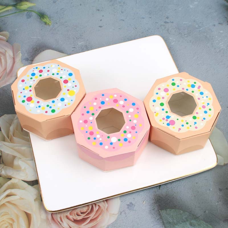 New Candy Wedding Companion Candy Box Packaging Chocolate Donuts Polygonal Biscuit Carton paper box