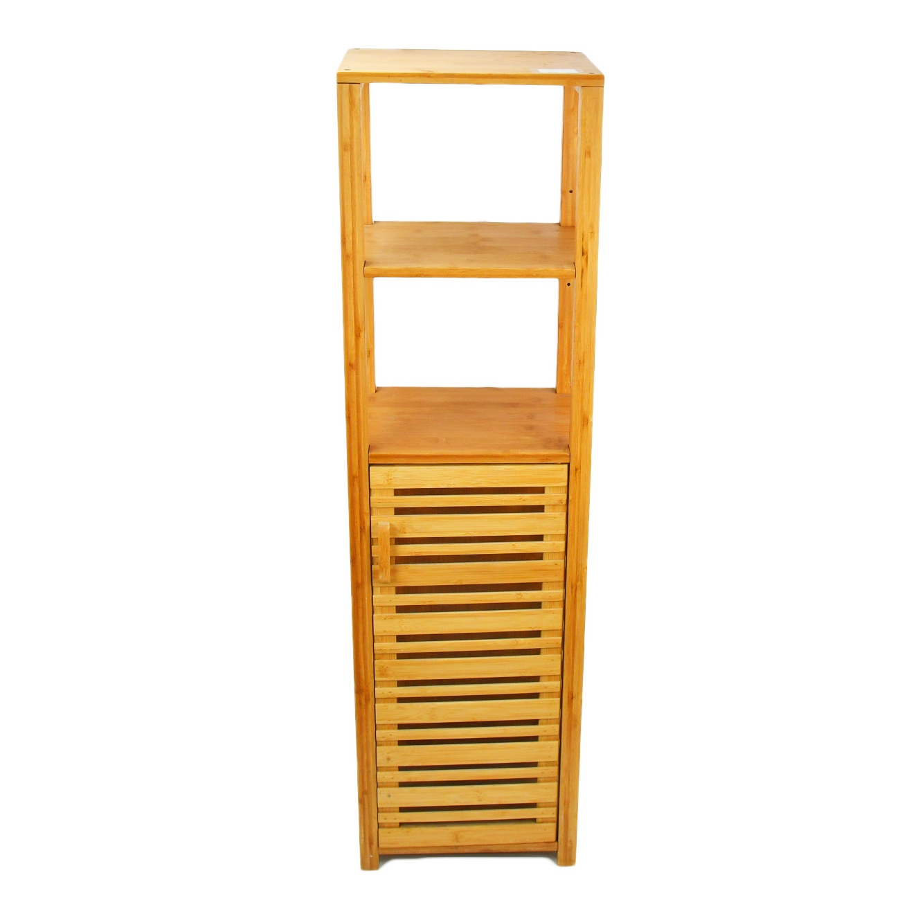 5 Tier Natural Bamboo Floor Cabinet Bathroom Tower Storage Shelf Multifunctional Display Rack