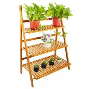 3 Tier Bamboo Corner Shelf Storage Rack, Free Standing Corner Rack Multipurpose Shelving Unit,Youlike