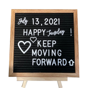 Felt Letter Board Sign with Cut Letters Wood Message Board stand Baby Announcement Sign Back to School Felt Board