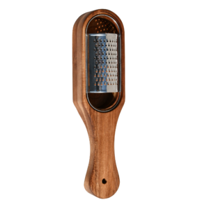 Youlike Handmade Wooden Cheese Grater With Handle, Acacia Wood Rustic Cheese Shredder with Storage for Kitchen