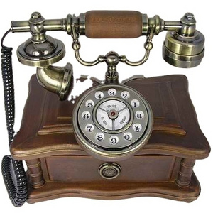 Vintage Wooden Desk Telephone for Hotel Use Antique Design for Old People Decoracion