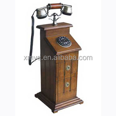 Home Furniture Phone Old Antique Wooden Floor Telephone