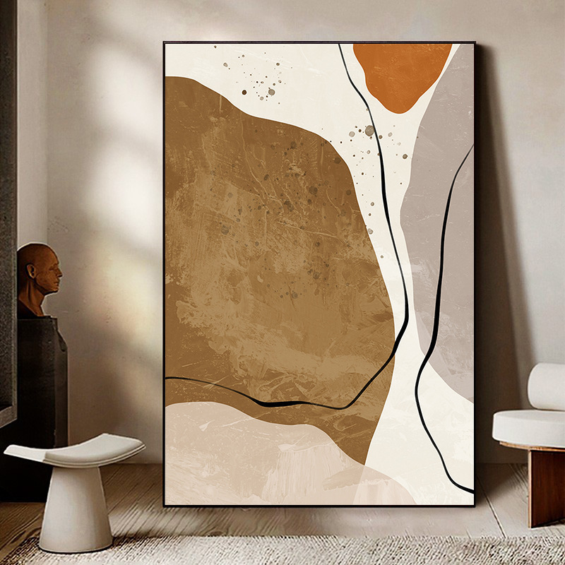 Handpainted Abstract Modern Thick Texture Canvas Wall Art 3D Line Handmade Artwork Oil Painting Home Decor office hotel