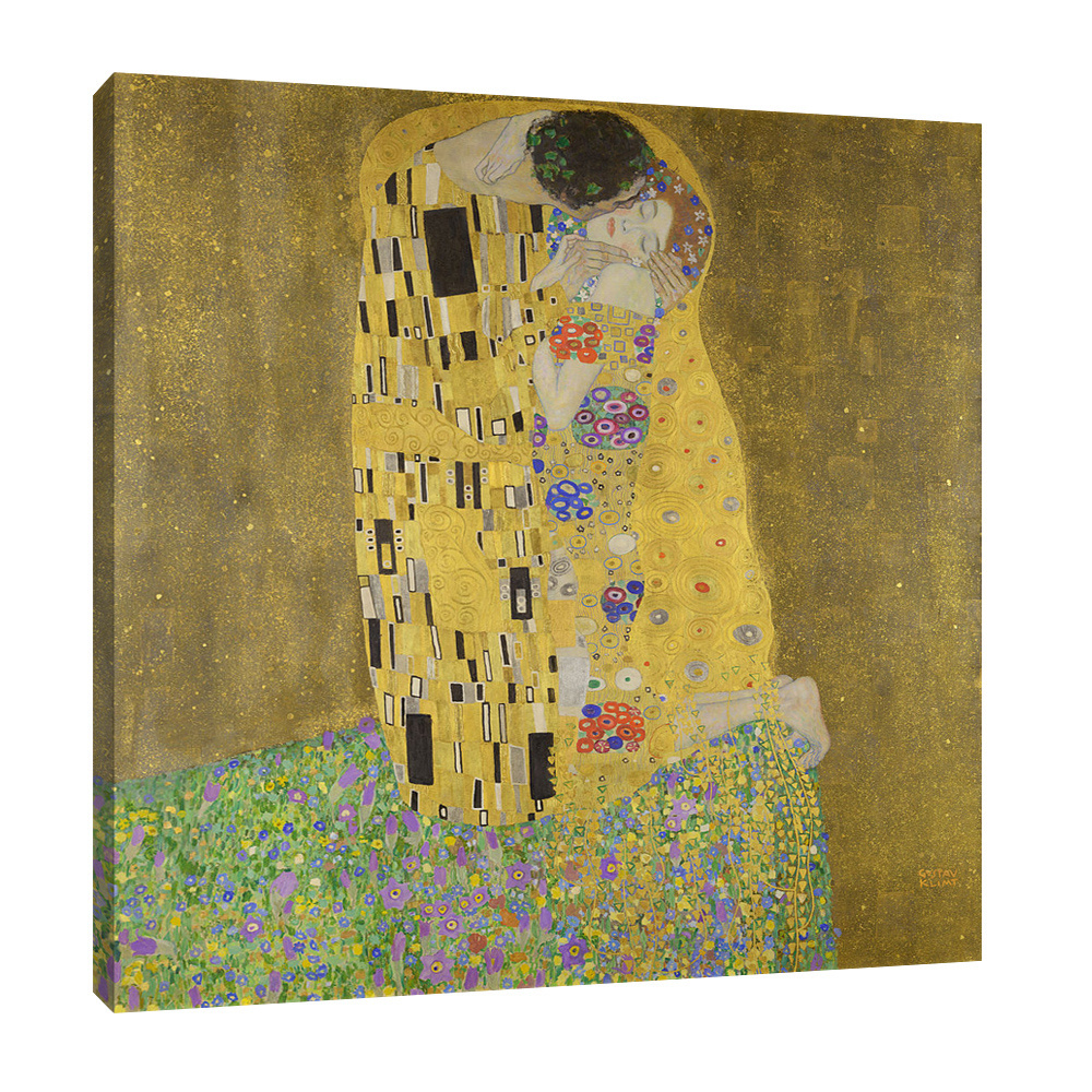 The kiss oil paintings on canvas artwork with frame klimt