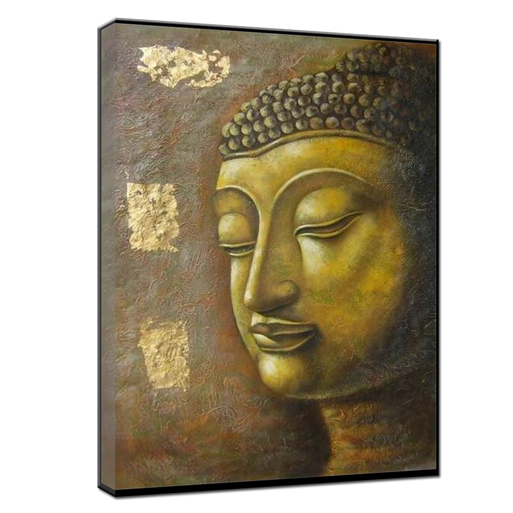 Buddhism Big Size Abstract Buddha Face Painting Wall Art Canvas Pictures For Living Room Cuadros Home Deco Religious Art