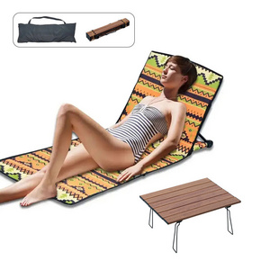 Cheap Aluminum Lounge Camping Chair And Mini Egg Roll Table Set Custom Foldable Outdoor Luxury Reclining Beach Chairs