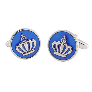 Unique Design Crown Cufflinks For Men Custom Logo Enamel Imperial Crown Cuff links For Men Decoration