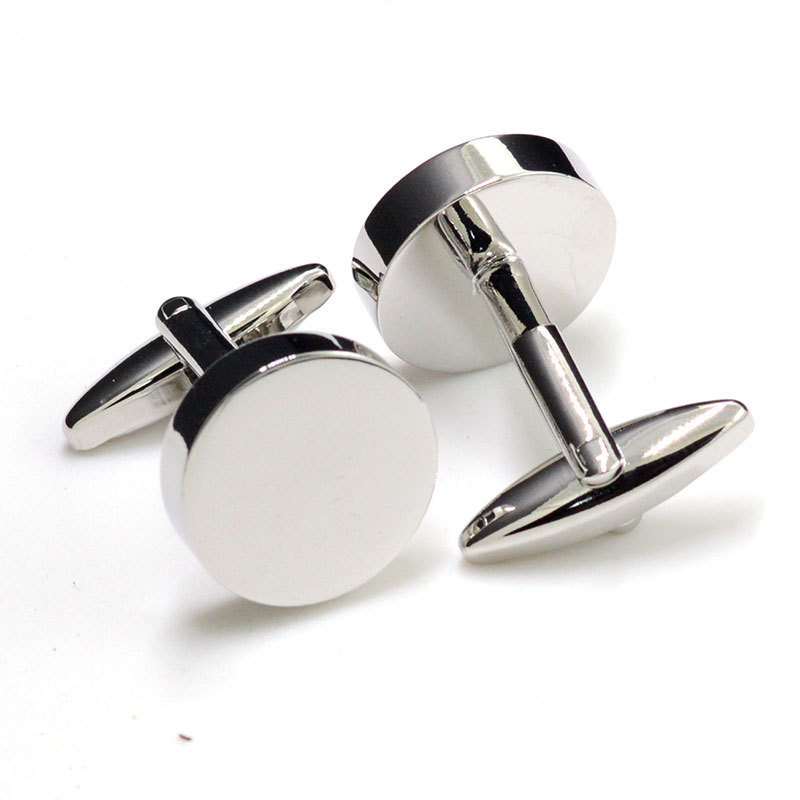 OEM ODM Brass Stainless Steel Cuff Link Customized Brand Logo Cufflinks Blank Tie Clips