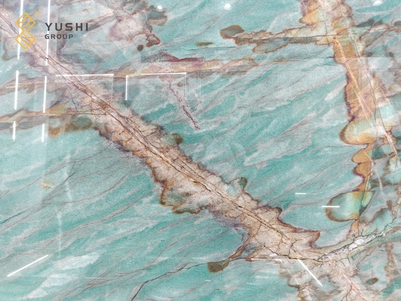 Yushi Group Marble natural stone Ibere Sauipe Quartzite for wall and flooring  Green artistic conception marble slabs