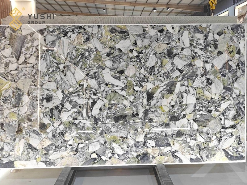 Yushi Group Marble natural stone most popular green marble cold jade Emerald Slab for flooring