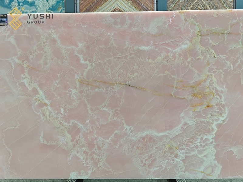 Yushi Group marble Pink Onyx Slab Elegant Marble for Home Decor and Construction Projects marble  Onyx Slabs