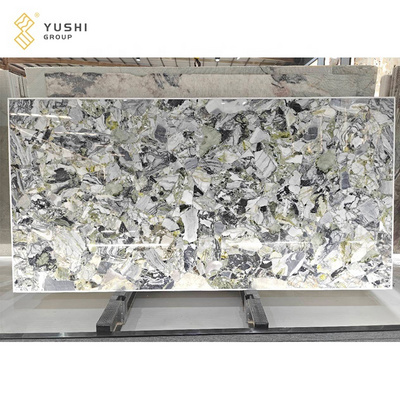 Yushi Group Marble natural stone most popular green marble cold jade Emerald Slab for flooring