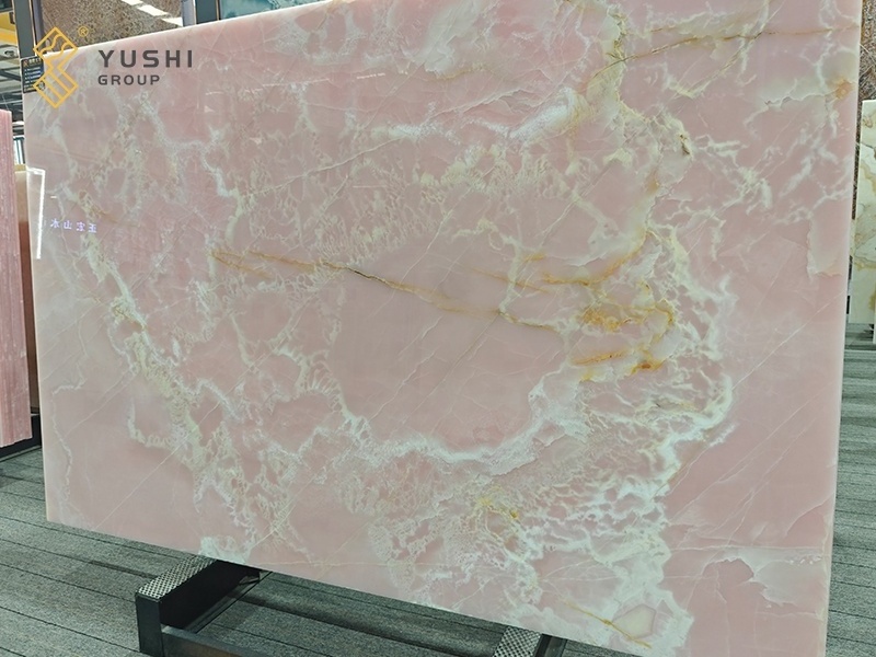 Yushi Group marble Pink Onyx Slab Elegant Marble for Home Decor and Construction Projects marble  Onyx Slabs