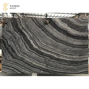 Yushi Group marble slabs for countertop and background wall and flooring  Black Wooden marble slabs