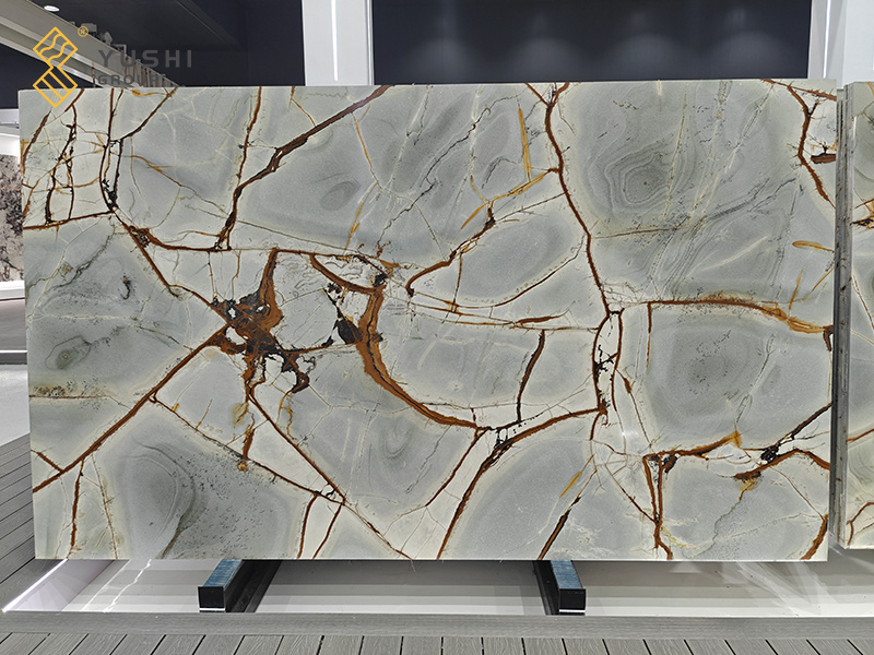 Yushi Group marble Blue Roma Quartzite Slab Good for Wall Tiles and countertops