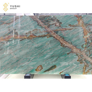 Yushi Group Marble natural stone Ibere Sauipe Quartzite for wall and flooring  Green artistic conception marble slabs