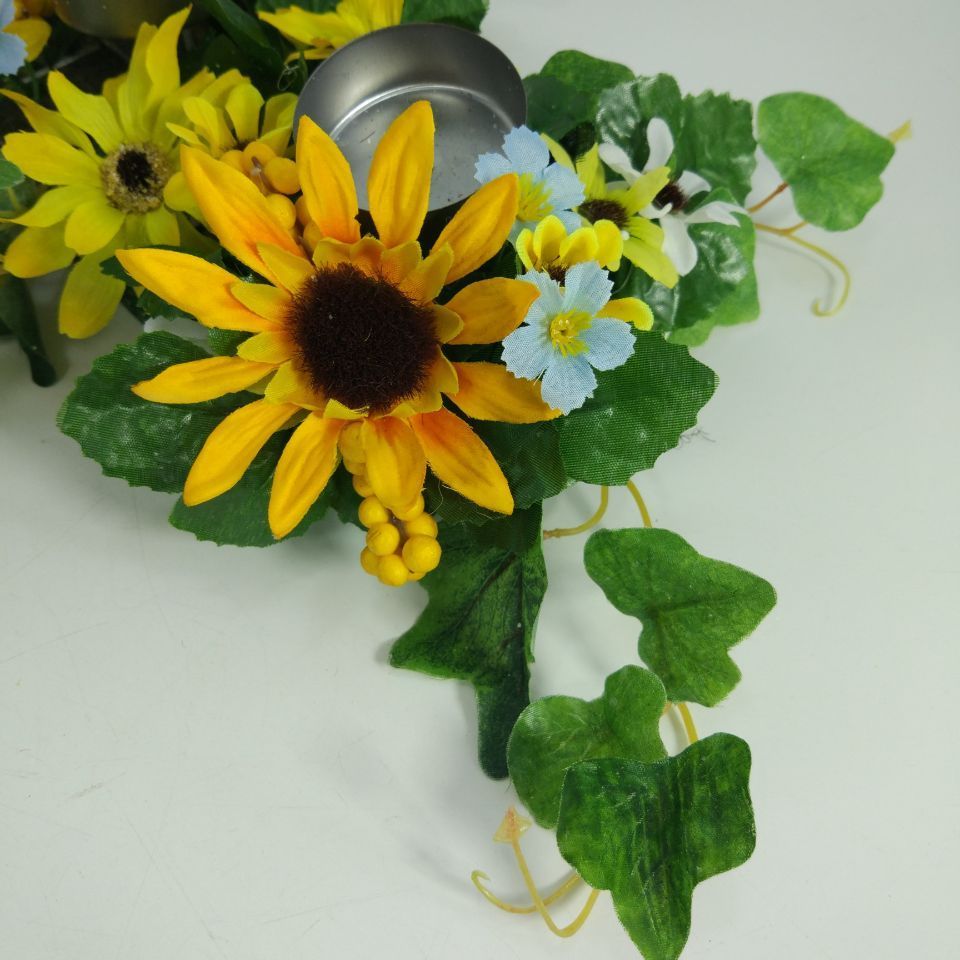 Craft Home Decoration Sunflower Daisy Centerpiece Candle Holder