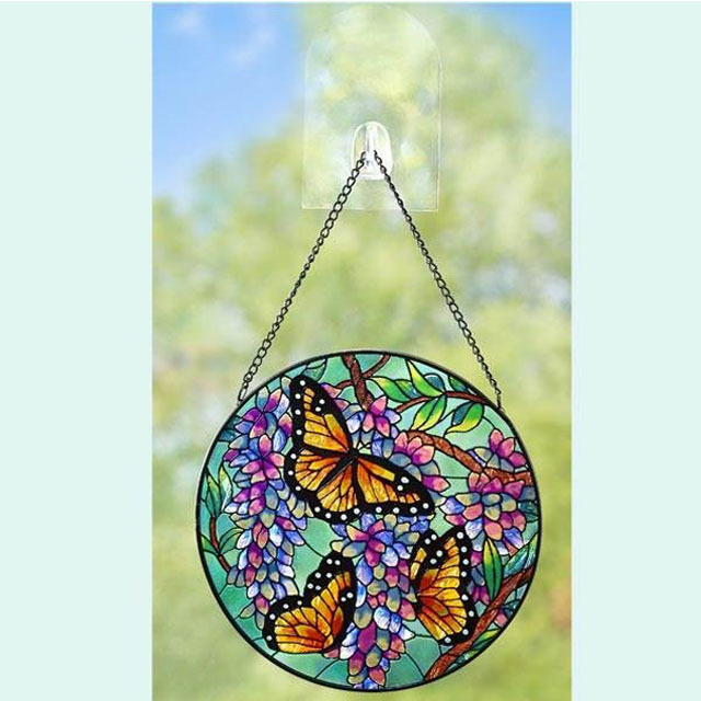 Hand Crafted Stained Glass Butterfly Sun Catchers wall Decoration