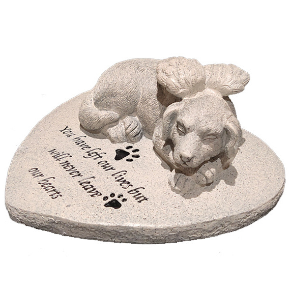 Outdoor polyresin pet Decoration Memorial Garden Stone