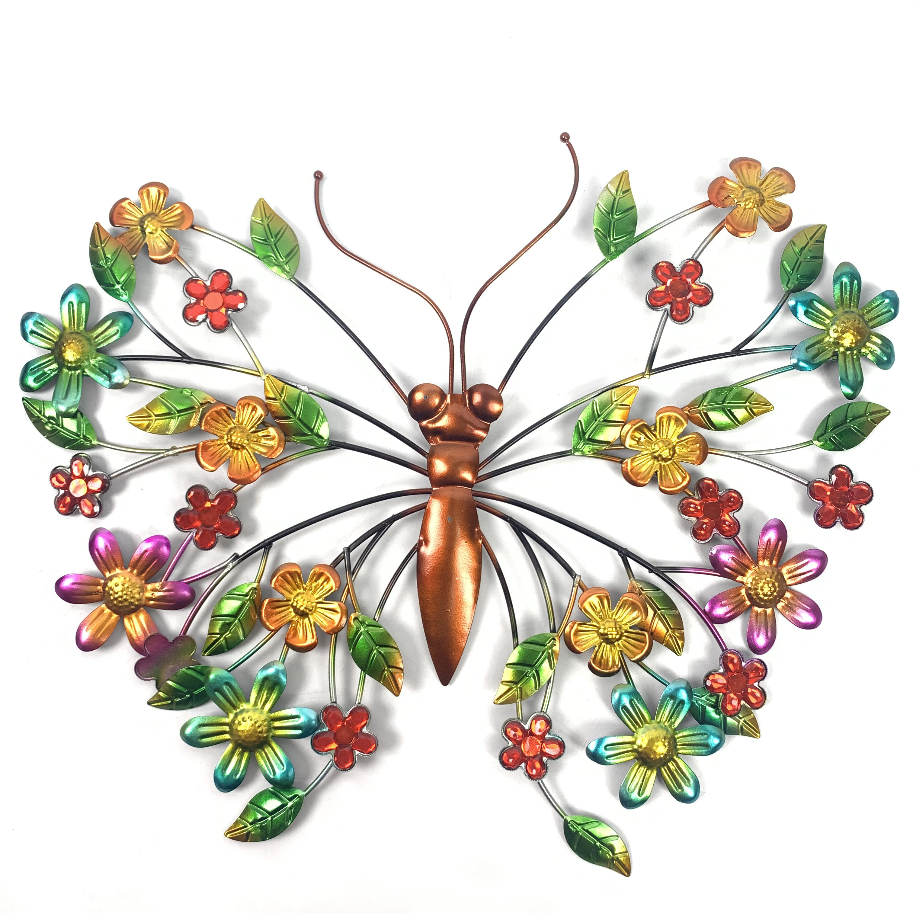 garden ornament Metal Butterfly Sculpture Hanging Wall art Decoration