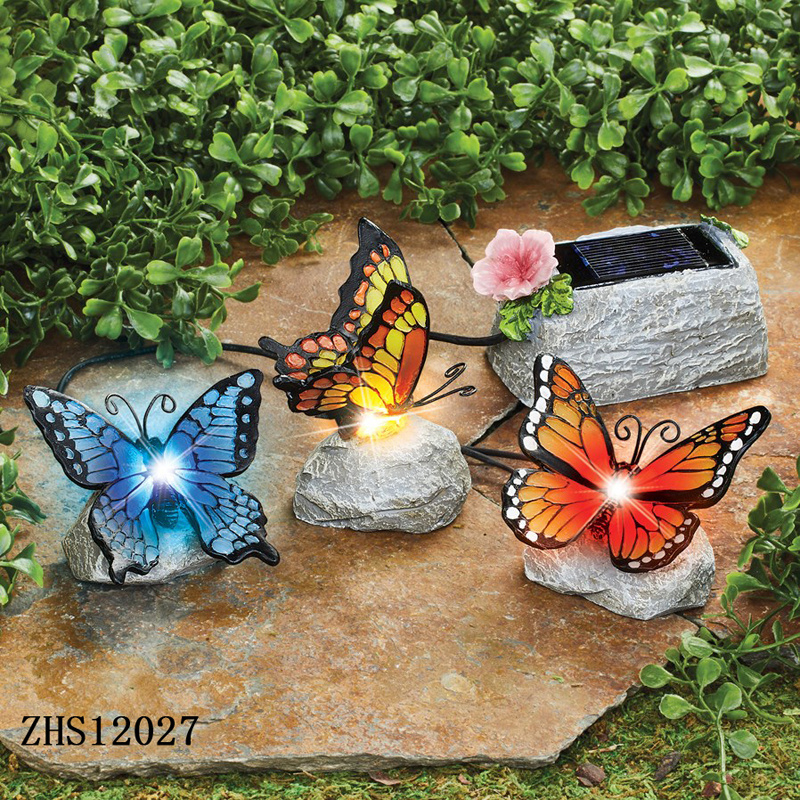 Garden light polyresin Solar Butterfly decoration