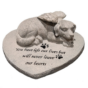 Outdoor polyresin pet Decoration Memorial Garden Stone