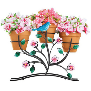 bird Decorative Multiple metal flower planter pot holder Plant Stand