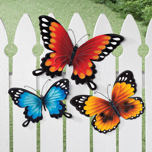 Metal Garden Butterflies hanging Wall Art Decoration