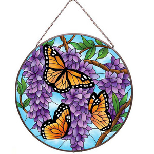 Hand Crafted Stained Glass Butterfly Sun Catchers wall Decoration