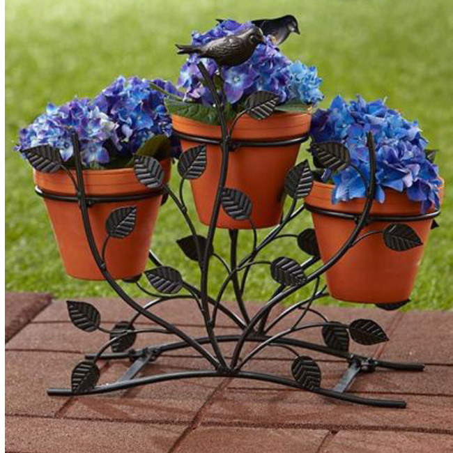 bird Decorative Multiple metal flower planter pot holder Plant Stand