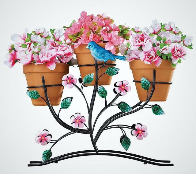 bird Decorative Multiple metal flower planter pot holder Plant Stand