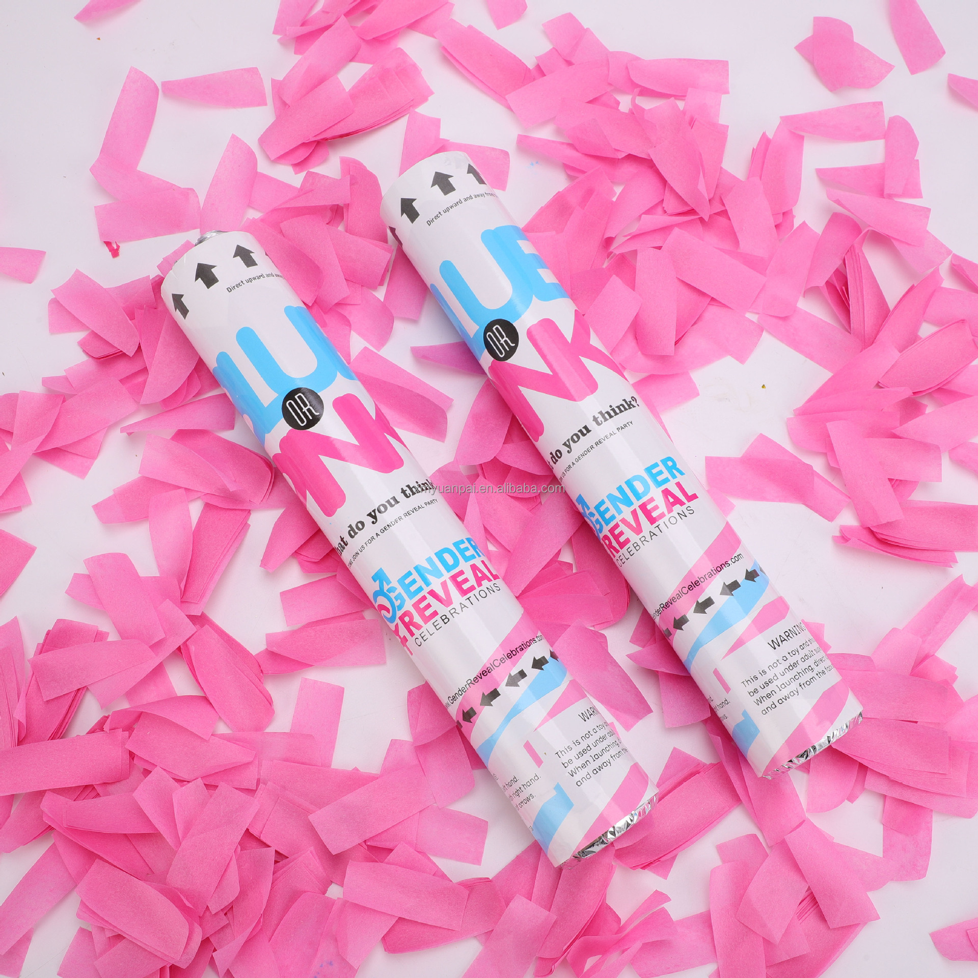 2023 Gender Reveal Party Supplies Baby Shower Biodegradable Paper Powder Popper Confetti Cannon Party Poppers