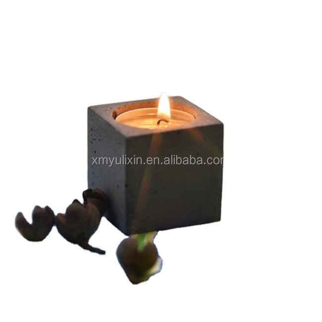 China Factory Candle Vessel Rubber Cement Pot Planter Flower Cement Concrete Mold For Candle holder Making