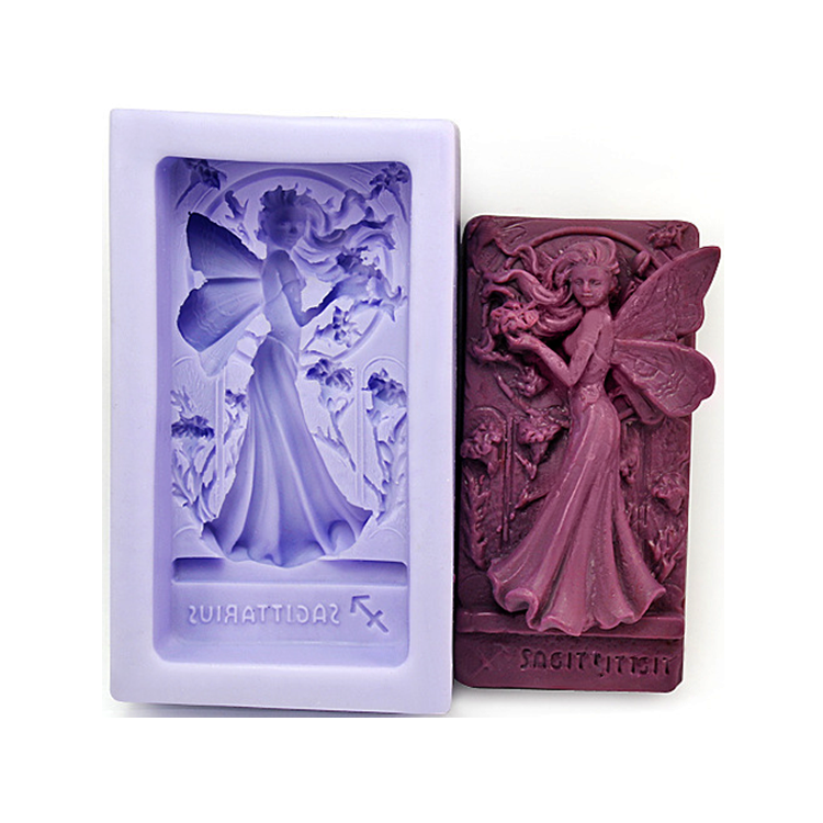 Fairy Angel Silicone Oval Set 3d Baby Silicone Mould Square Handmade Custom Soap Mold For Soap Mold