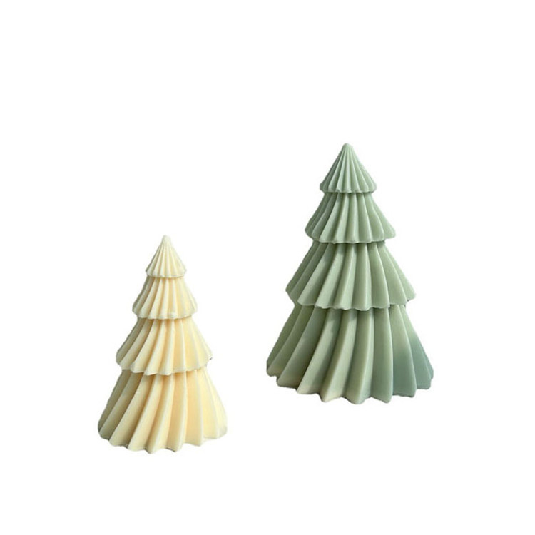 Luxury fashion design rotating Christmas tree candle mold for handmade scented candle making