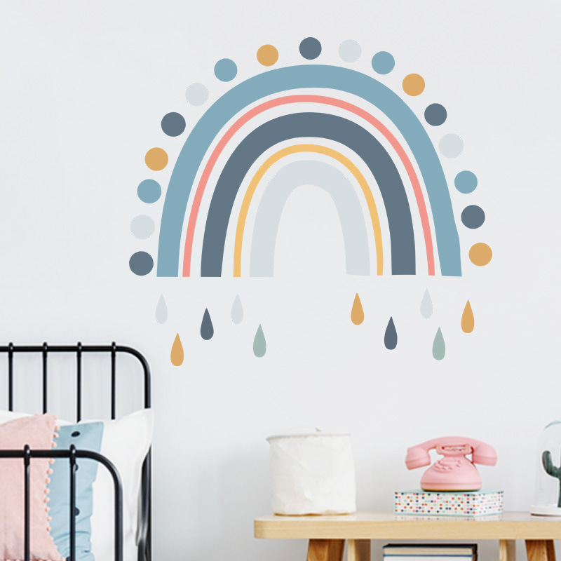 Wholesale Custom Logo Wall Stickers 3d Home Decoration Rainbow Children Room Wall Stickers